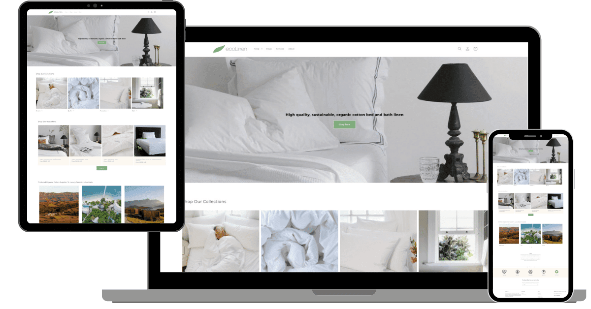 ecoLinen is founded on sustainability, quality and the health and wellbeing of our family, friends and clients. We produce the highest quality bed sheets and bedding with some of the purest fabrics available in the world today.