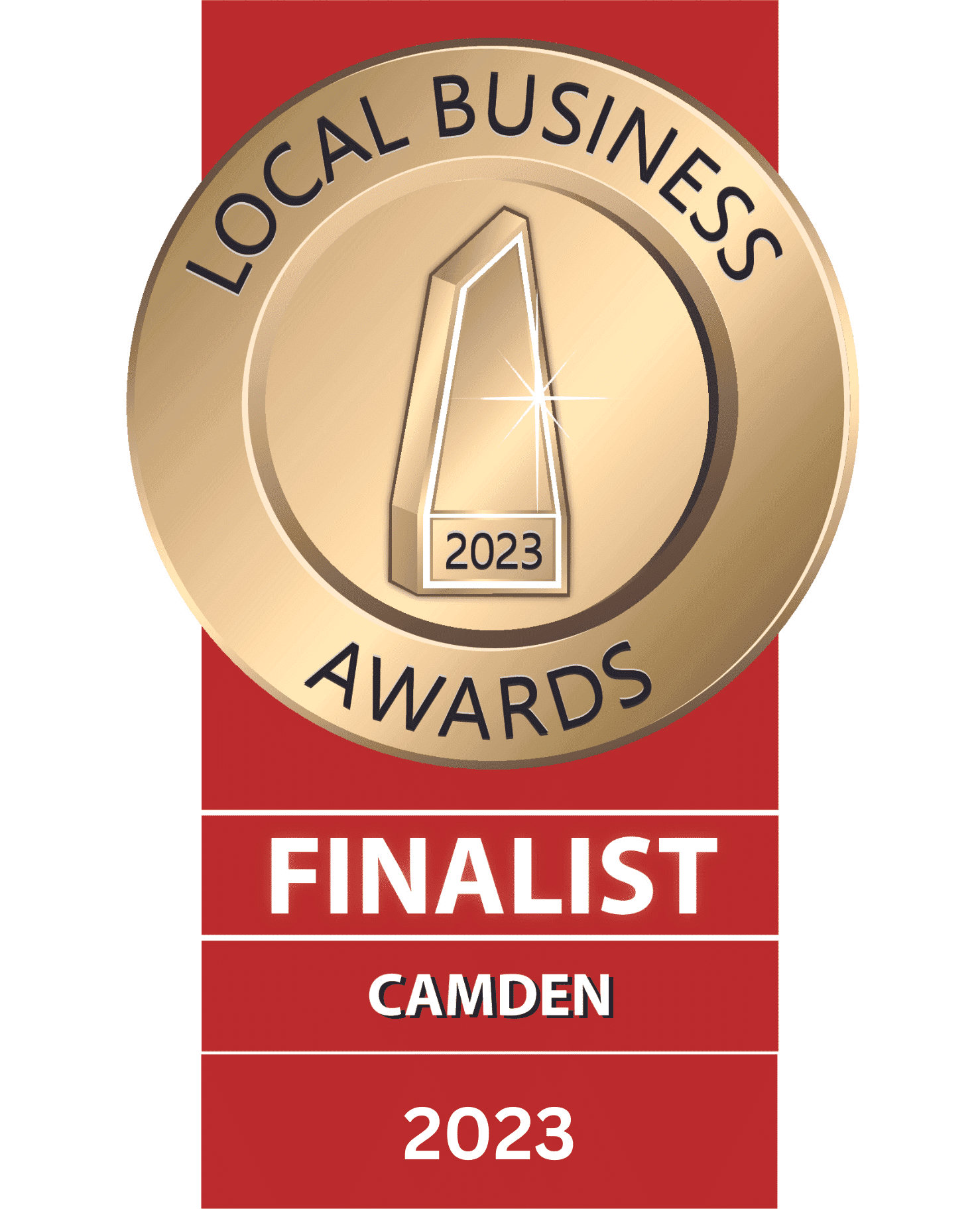 Local Business Awards Camden 2023 finalist badge